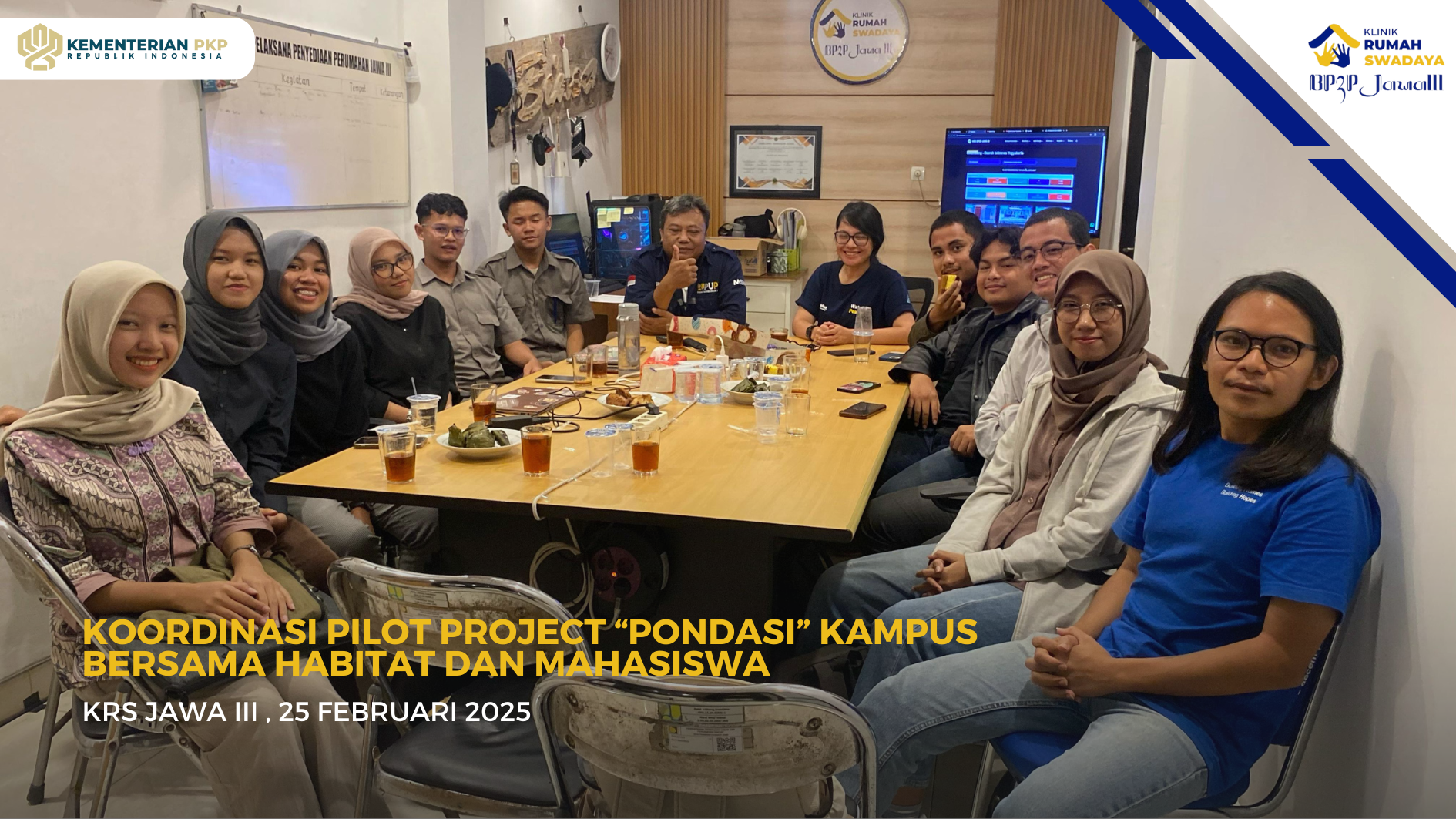 Koordinasi Pilot Project “Pondasi” Kampus Bersama Habitat dan Mahasiswa